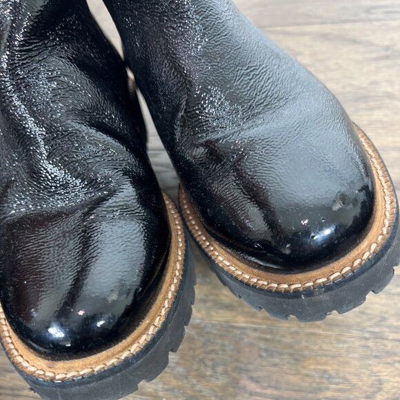 \PAUL GREEN Natick Faux Fur Lined Boot Crinkle Leather Black Women's Sz 6 US - Picture 3 of 11